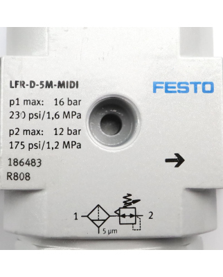 Festo Filter-Regelventil LFR-1/4-D-5M-MIDI 186483 OVP