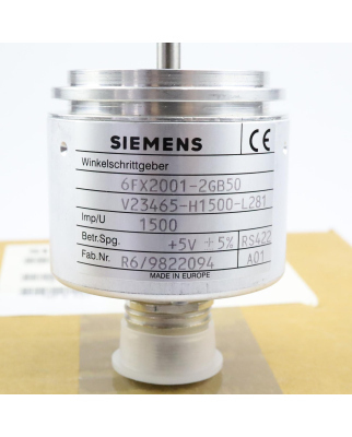 Siemens Inkrementalgeber 6FX2001-2GB50 E-Stand:A01 OVP