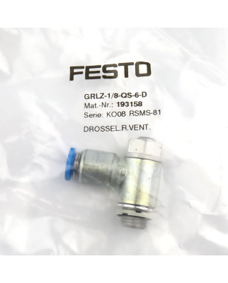 Festo Drossel-Rückschlagventil GRLZ-1/8-QS-6-D...