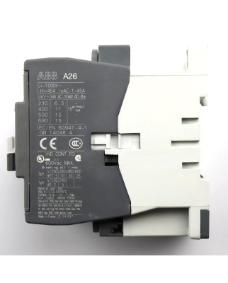 ABB Schütz A26-30-10 1SBL241001R8010 220-230V 50Hz/230-240V 60Hz OVP