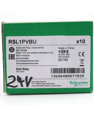 Schneider Electric Interface-Relais RSL1PVBU 007783...