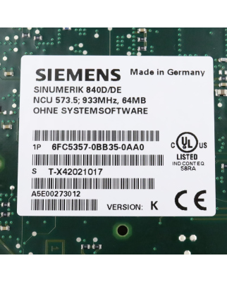 Sinumerik 840D/DE NCU573.5 6FC5357-0BB35-0AA0 Vers.K OVP