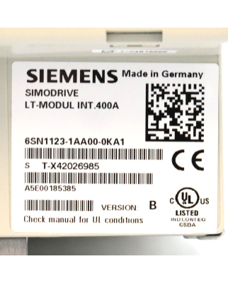Simodrive 611 LT-Modul 6SN1123-1AA00-0KA1 Vers.B OVP