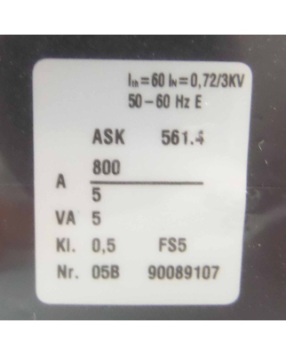 WEIGEL Stromwandler ASK 561.4 OVP