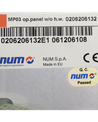 NUM Operator Panel 0206206132 NOV