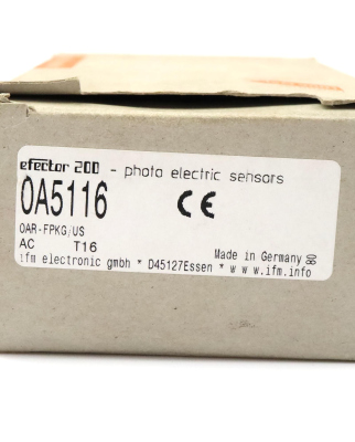ifm efector 200 Reflexionslichtschranke OA5116 OAR-FPKG/US OVP