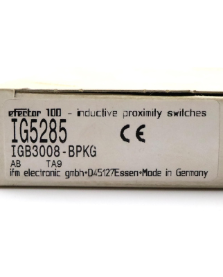 ifm induktiver Sensor IG5285 IGB3008-BPKG OVP