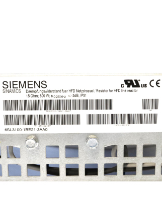 Siemens Sinamics Simodrive HFD-Widerstand 6SL3100-1BE21-3AA0 GEB