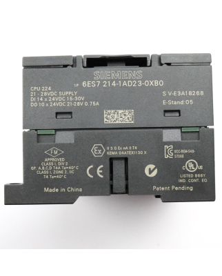 Simatic S7-200 CPU224 6ES7 214-1AD23-0XB0 FS:05/FW:V2.0.1 OVP