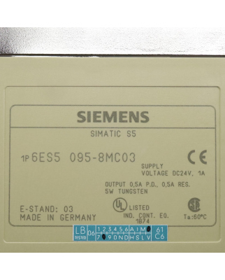 Simatic S5 CPU095 6ES5 095-8MC03 E-Stand:03 OVP
