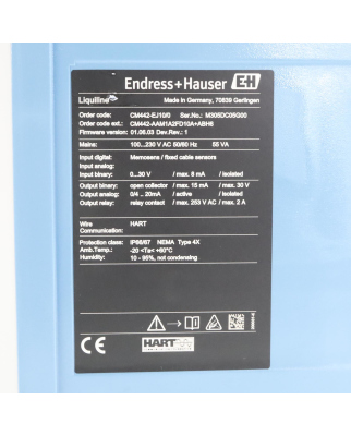Endress+Hauser 1-/2-Kanal-Messumformer CM442-EJ10/0 NOV