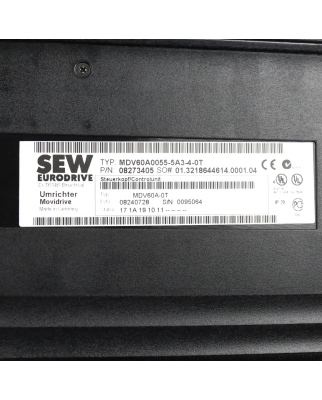 SEW Frequenzumrichter Movidrive MDV60A0055-5A3-4-0T 8273405 GEB