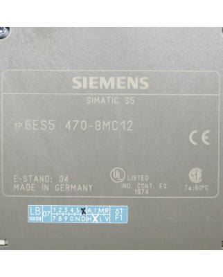 Simatic S5 AO470 6ES5 470-8MC12 E-Stand:04 OVP
