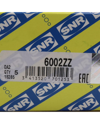 SNR Kugellager Rillenkugellager 6002ZZ (5Stk.) OVP