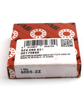FAG Kugellager Rillenkugellager 6005-2Z (2Stk.) OVP