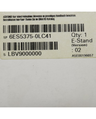 Simatic S5 Speicher 375 6ES5 375-0LC41,16 KB OVP