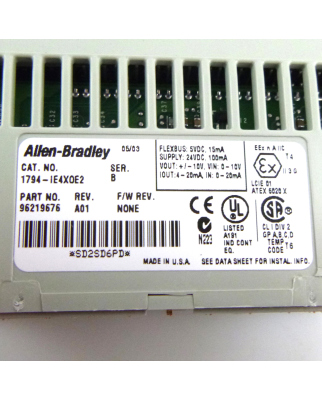 Allen Bradley Analog Combo 1794-IE4XOE2 GEB