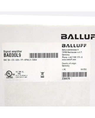 Balluff Nachschaltverstärker BAE00L9 BAE...