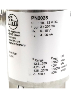 ifm efector500 Drucksensor PN2028...