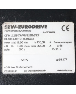 SEW Servomotor CFM112H/TF/RH1M/KK NOV
