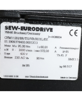 SEW Servomotor CFM112H/BR/TH/RH1L/KK NOV