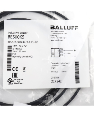Balluff induktiver Sensor BES00K5 BES...