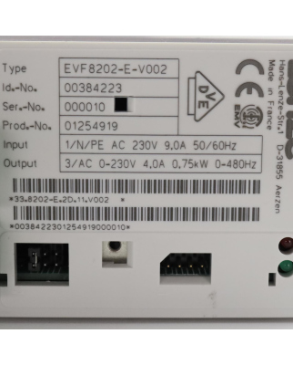 Lenze Frequenzumrichter ID 00384223 EVF8202-E-V002 0,75 kW NOV