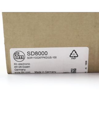ifm Druckluftzähler SD8000 SDR11DGXFPKG/US-100 OVP