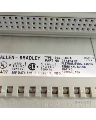 Allen Bradley Terminal Base 1794-TB3/A GEB
