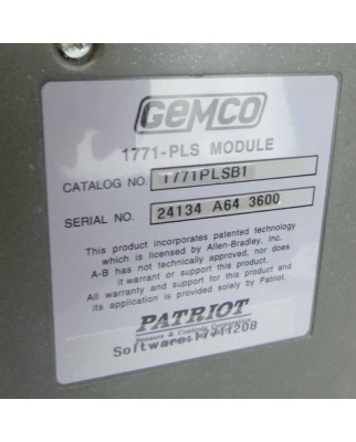 Gemco Patriot Modul 1771-PLSB1 GEB