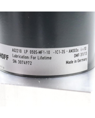 Beckhoff Planetengetriebe AG2210 LP...