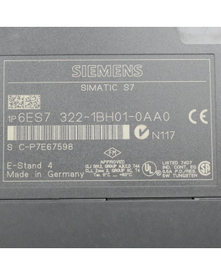 Simatic S7-300 SM322 6ES7 322-1BH01-0AA0 E-Stand:04 GEB