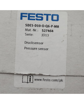 Festo Drucksensor SDE5-D10-O-Q6-P-M8 527464 OVP