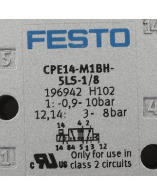 Festo Magnetventil CPE14-M1BH-5LS-1/8 196942 NOV