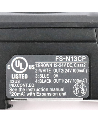 Keyence Lichtleiter-Messverstärker FS-N13CP NOV