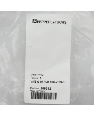 Pepperl+Fuchs Verbindungskabel V15B-G-1M-PUR-ABG-V15B-G 186242 OVP