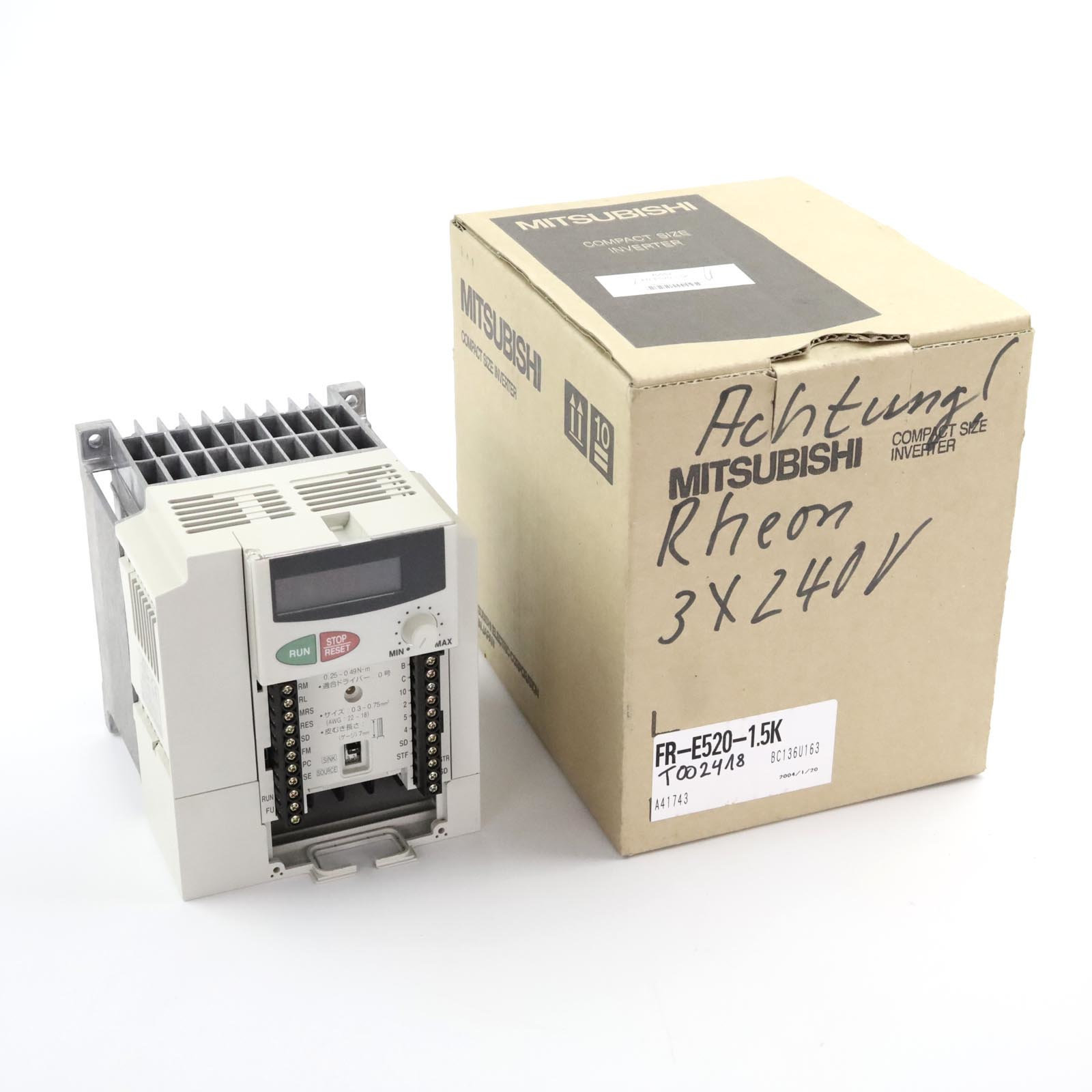 Inverter Mitsubishi FR-E520-1.5K, Nuovo, Per Controllo Motori, Da Giappone