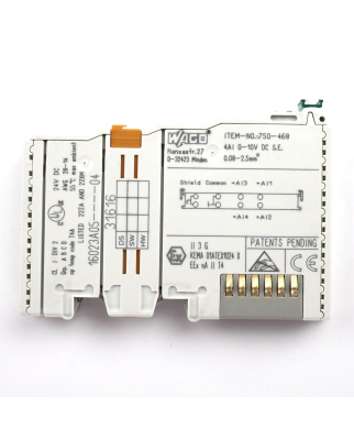 WAGO Analog Eingangsklemme 750-468 OVP