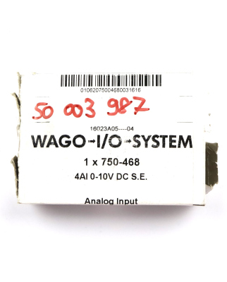 WAGO Analog Eingangsklemme 750-468 OVP