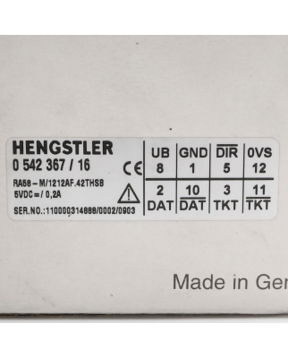 Hengstler Absolut-Drehgeber RA58-M/1212AF.42THSB...