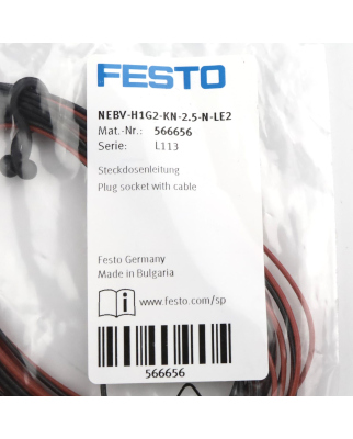 Festo Steckdosenleitung NEBV-H1G2-KN-2.5-N-LE2 566656 (2Stk.) OVP
