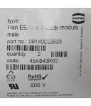Harting Buchsenmodul Han EE Quick-Lock module, male 09140082633 (2Stk.) OVP