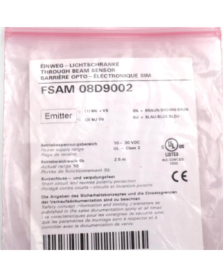 Baumer electric Sender Einweg-Lichtschranke FSAM 08D9002 OVP