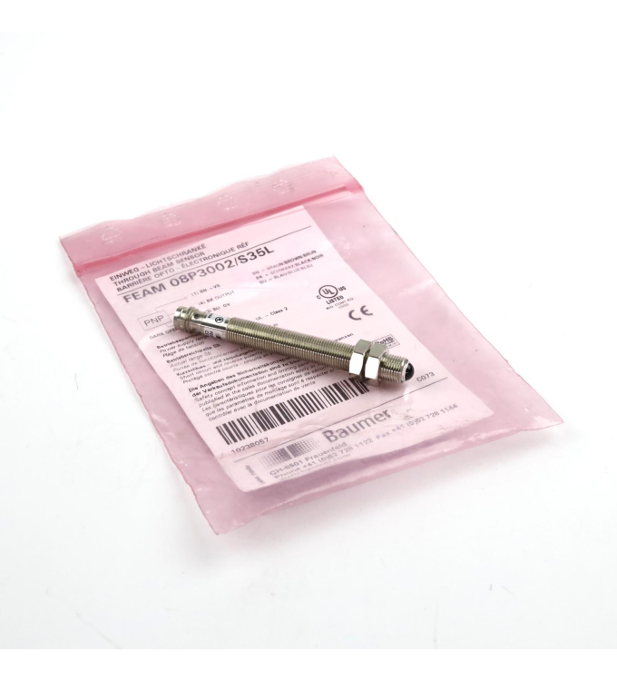 Baumer electric Empfänger Einweg-Lichtschranke FEAM 08P3002/S35L OVP