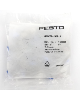 Festo T-Steckverschraubung QSMTL-M5-4 153361 (10Stk.) OVP