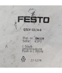 Festo L-Steckverschraubung QSLV-G1/4-6 186139 (10Stk.) OVP