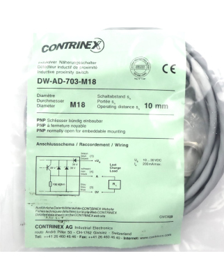 CONTRINEX Induktiver Näherungsschalter DW-AD-703-M18 OVP