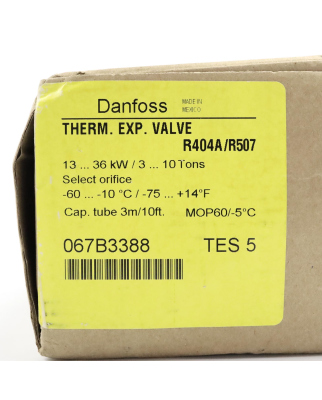 Danfoss Element für Expansionsventil TES5 067B3388 OVP