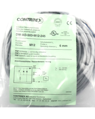 CONTRINEX Induktiver Näherungsschalter DW-AD-503-M12-245 OVP