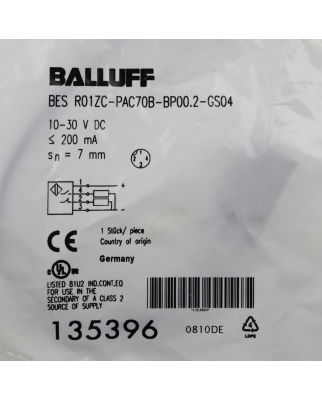 Balluff induktiver Sensor BES01W2 BES...